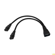 lidu11 IEC 320 C14 Male to 2x C13 Female Splitter Cable 50cm Heavy Duty Splitter Power Cord UPS Serv