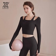 Yoga Clothes Women Sports Tops Long-Sleeved Gym Clothes Running Pilates Training Clothes Sports Trou