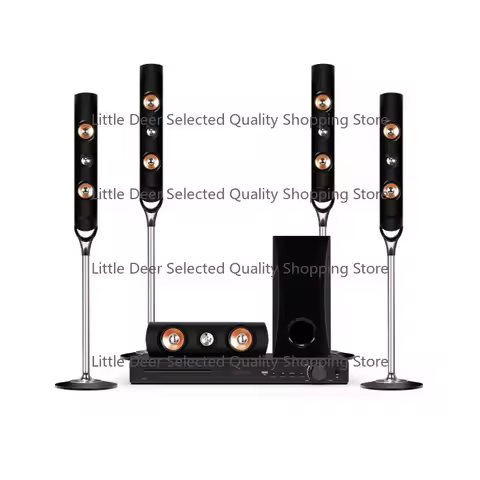 3D Surround Mini Home Theatre System Wireless BT 5.1 100W LED Display USB Function DVD Player-All