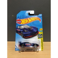 HOTWHEELS Hot Wheels corvette c7 r summit blue Front Tire errorbiru