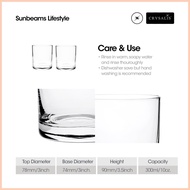 § CRYSALIS Rock Glass Lead-Free Crystal Set of 2 | 300ml Whisky Liquor Beverage Drinking Glass