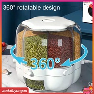 Oats Storage Solution Food Storage Container Large Capacity Rice Container with 6 Grids Moisture-pro