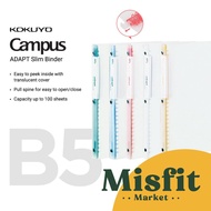 KOKUYO Campus ADAPT Slim Loose Leaf Binder B5 Notebook Clear Transparent