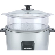 Panasonic SR-G06FGELSH 0.6L Conventional Rice Cooker, Silver Steam Basket and 2 Dish Separator Power