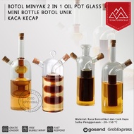 BOTOL MINYAK 2 IN 1 OIL POT GLASS MINI BOTTLE BOTOL UNIK KACA KECAP