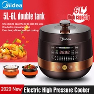 【Midea】Electric High Pressure Cooker5L6L Dual Pots Rice CookerHome Smart