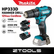 (Japan) Makita 12V Cordless Hammer Drill HP333D Battery Impact Drill Hand Drill | 12-MONTHS WARRANTY