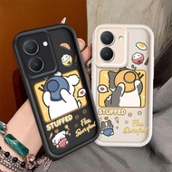 Casing Couple Phone For VIVO Y18 Y18E Y18S Y03 Y03T Y28S 4G 5G Cute Cartoon Silicone Eat Shockproof 