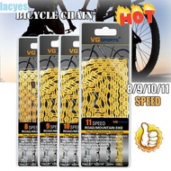 LACYES Bicycle Chains Hybrid Cycle High Quality Road Bike Cycling 8/9/10 11 speed Half Hollow Chain Bicycle Parts
