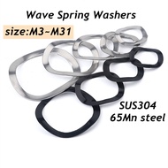 【WDY】304 stainless steel three wave crest washer wave spring washer wave washer elastic washer m3m4m