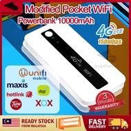 FAST 10000mAh Modified Unlimited WiFi Hotspot 4G LTE Pocket Wifi Portable Wifi Router Simcard with Powerbank Modern Wifi