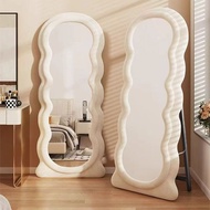 Dressing mirror, Douyin Internet celebrity's same style mirror, wavy full-body mirror, ins bedroom h