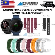Garmin Replacement strap tali jam 18mm FR255S /Venu 2s /Vivoactive 4s & Garmin 22mm tali jam Strap F