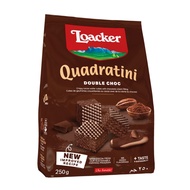 LOACKER QUADRATINI DOUBLE CHOC 250G wafer waffle cookie biskut biscuit