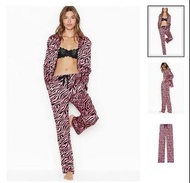 【Victoria's Secret】粉紅色斑馬紋PJ Set XS薄款居家睡衣 不拆售【全新品】