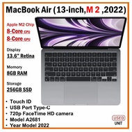 (Refurbished) MBA 13 M2 Chip 8GB RAM 256GB SSD YEAR MODEL 2022