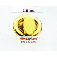 Small Oval Twist Bag Lock Gold Color 2.5 Cm. (40530)
