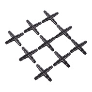 100 Pcs Garden Hose connectors 1/4“ T Elbow Cross Plug 2-Way Pipe FittingSprinkler Irrigation 1/4 In