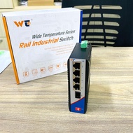 Industrial Switch 4x10/100M RJ45 + 1xSFP Slot FE, DIN Rail, Dual DC Power 9-48VDC, P/N: WT-RS235-1F4