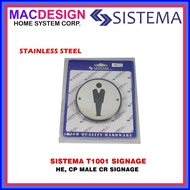 ◈ ◐ ✗ SISTEMA T1001 SIGNAGE S/S - HE, CP MALE CR SIGNAGE