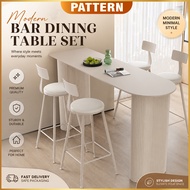 PATTERN Nordic Design Ceramic Bar Table Kitchen Island Dining Table | Bar Counter Table | Breakfast 