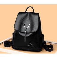 Genuine Genuine Leather Texture Ladies Backpack All-Match Multifunctional Fashion Elegant Backpack C