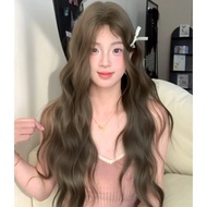 GDS Wigs วิกผมกึ่งทอมือลอนคลื่นสีน้ำตาลหม่นเขียวประกายเทา (ยาว 70 cm) *รุ่นที่ 5 นวัตกรรมใหม่ล่าสุด*