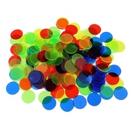 100 Pcs/set  Chip Poker Set Plastik Chip Koin Mainan Warna Transparan