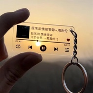 【曼菁女装旗舰店】 经典JAY歌词钥匙扣亚克力透明挂件配饰小清新周杰伦歌词挂件Classic JAY Lyrics Keychain Acrylic Transparen 【07218cXfaMzq3