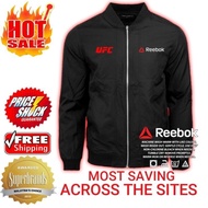Super Premium: UFC Reebok Mens Long Sleeve Full Zipper Bomber Jacket For Men Women Unisex