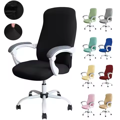 1PC Universal Stretchable Computer Office Chair Covers Dustproof Non-slip Solid Color Game Chair Cov