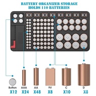 Battery Storage Box Organizer Holder With Digital Display And Tester For Battery Level Check For AAA