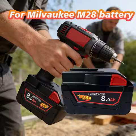 28V 6000/8000mAh Battery for Milwaukee M28 V28 Cordless Drill Driver Power Tools Battery Industrial 