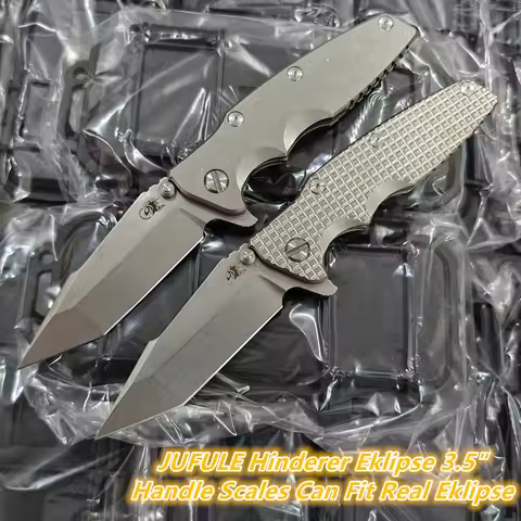 JUFULE Hinderer Eklipse 3.5" N690 Blade Titanium Handle Ceramic Bearing Utility Folding Knife Pocket