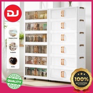 【SHIPPING PROMO】【DJ 2026】50-90cm Foldable 2-Door Storage Cabinet with Wheels Rak Kabinet LipatBeroda