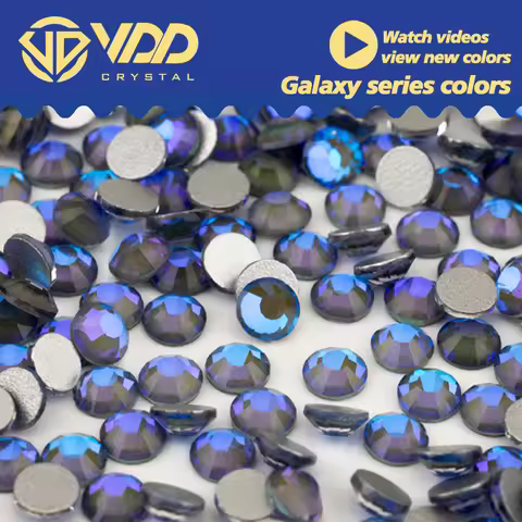 VDD 419 Galaxy-Navy SS4-SS50 Glass Rhinestones Crystal High Quality Flatback Stones For Nail Art DIY