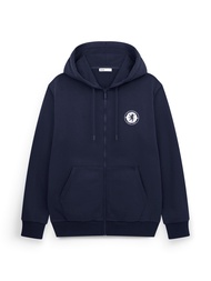 AIIZ (เอ ทู แซด) - AIIZ เสื้อฮู้ดผู้ชายแบบซิปผ้าเฟรนช์เทอร์รี่ย์ โลโก้สิงห์ AIIZ Men’s Lion Logo Zip