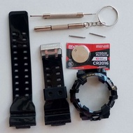 GA700 Strap & Bezel Replacement GA700 GA 700 GA710 GLOSSY BLACK Watch Strap