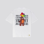 SMILEY JOLLYBEARS WHITE OVERSIZED T-SHIRT T Shirt Oversize Oversized T Shirt