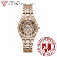 GUESS Watches GW0604L3 Women's Rose Gold Case Rose Gold Stainless Steel Strap Watch