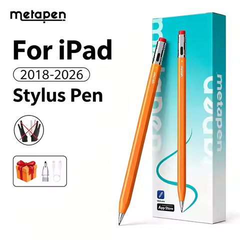 MetaPen Palm Rejection Stylus Pen for Apple Pencil, Ultra-Quiet, 26H Battery Life for iPad A16 Pro12