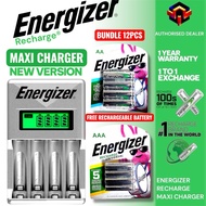 Energizer AA/AAA Maxi charger 12pcs Rechargeable Battery Universal 8 Slots LCD Display Smart NI-MH B