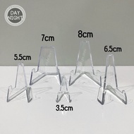 [Read First] Stand Brooch Coin Card Small Photo Frame Clear Acrylic/Black (3.5cm/5.5cm/6.5cm/7cm/8cm