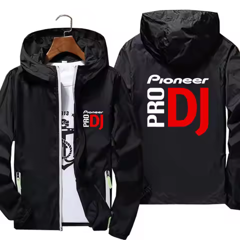 Pioneer Pro DJ Windbreaker Pilot Thin Reflective Sunscreen Ultra Light Jacket Coat Mens Bomber Fligh