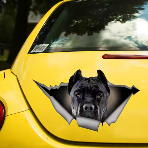 Black Cane Corso Dog Self-adhesive Decal Car Sticker Waterproof Auto Decors on Bumper Rear Window La