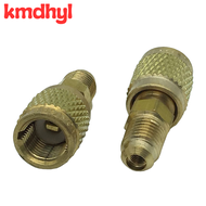 [kmdhyl] Brass union - R410A adapter for refrigerant charging in HVAC/R, 1/4 "male SAE to 5/16" female SAE charging hose for manifold