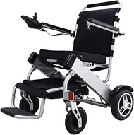 Electric Wheelchair Folding Lightweight Deluxe Foldable Power Compact Mobility Aid Wheelchair Support 300 Lbs Heavy Duty, New Upgraded with More Secure and Stable 10" Rear Tires