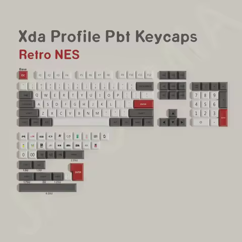XDA PBT Keycaps DE FR ES KR EN RU Abnt2 Thai Keycap Dye Sub Retro FC For ISO Layout Mx Switch Mechan
