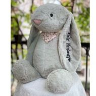 Soft Fur Rabbit Embroidered Baby Name On Request - Jellycat Teddy Bear Embroidered Name, Super Cute Baby Hug Pillow Timi.kids