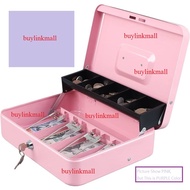 Bright Cabin Cash Box (30cm x 24cm x 9cm) Compartment Tray Cash Lockable Security Cashier Drawer Sto